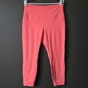 Lululemon Align High Rise 25 Crop Leggings Coral Pink Size 14 Nulu Athleisure